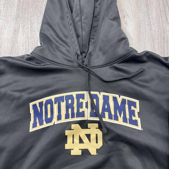 Notre Dame Fighting Irish Hoodie Men's 2XL XXL Gray Sweatshirt NCAA Football - Picture 3 of 7